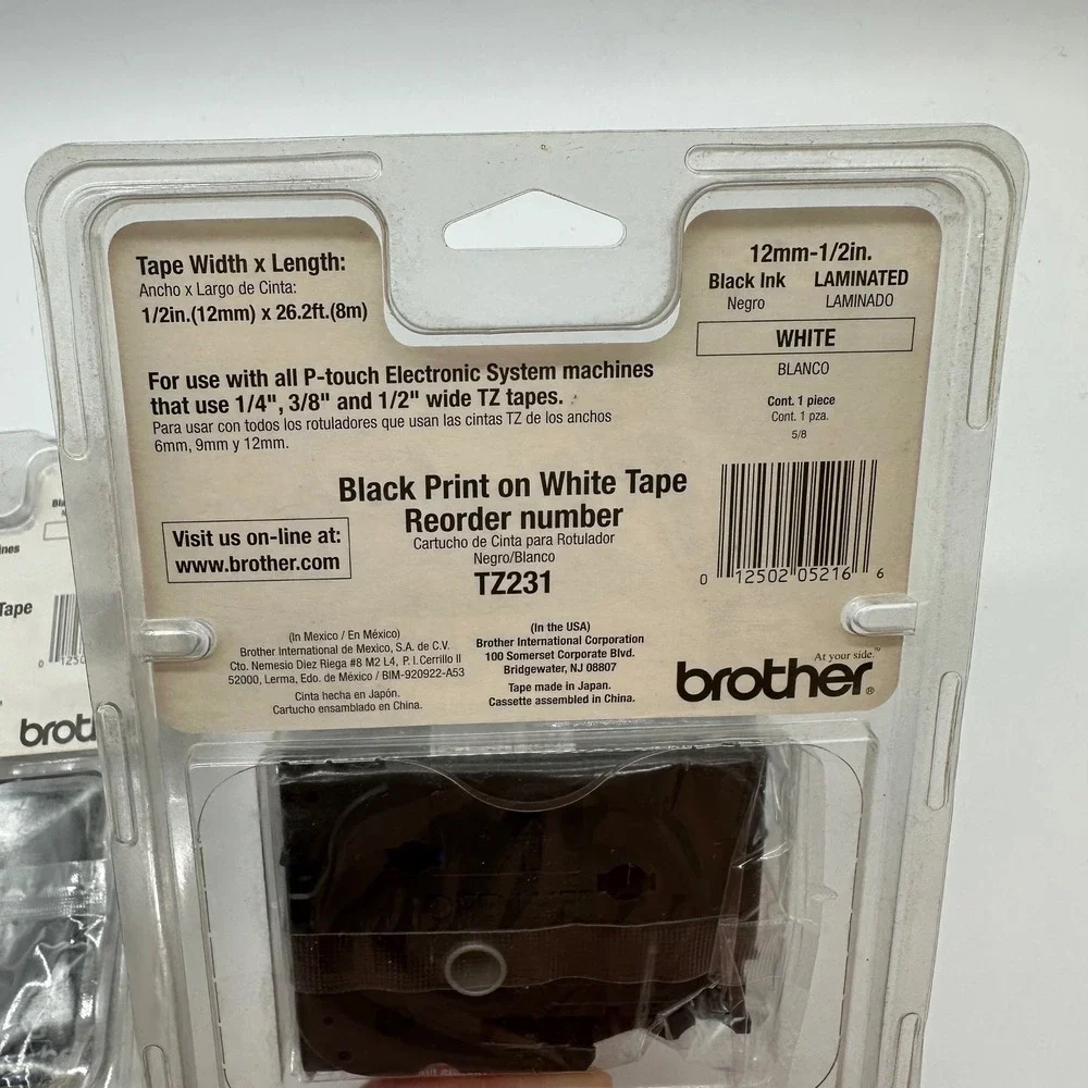2 Brother P-Touch Labels Refill TZ-131/132 1/2